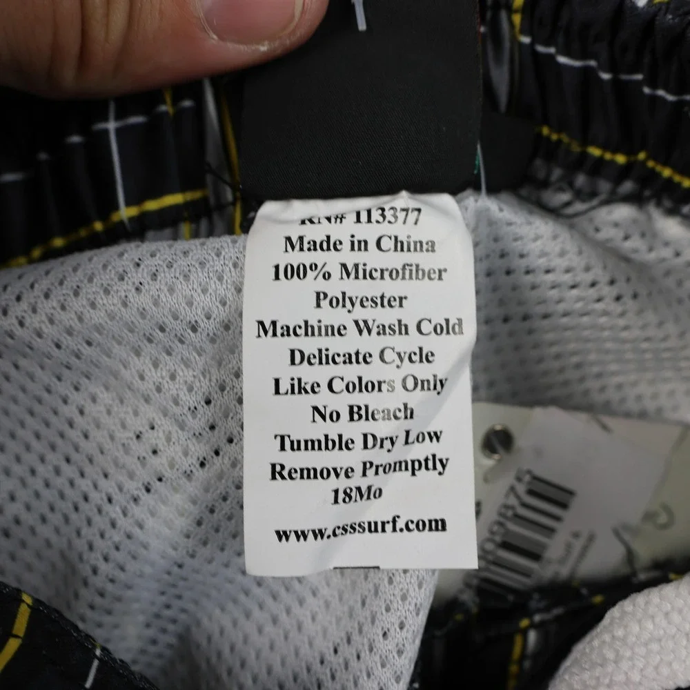 Missouri Tigers Swim Trunks Shorts Infant‎ 18M Black Yellow NCAA College Plaid